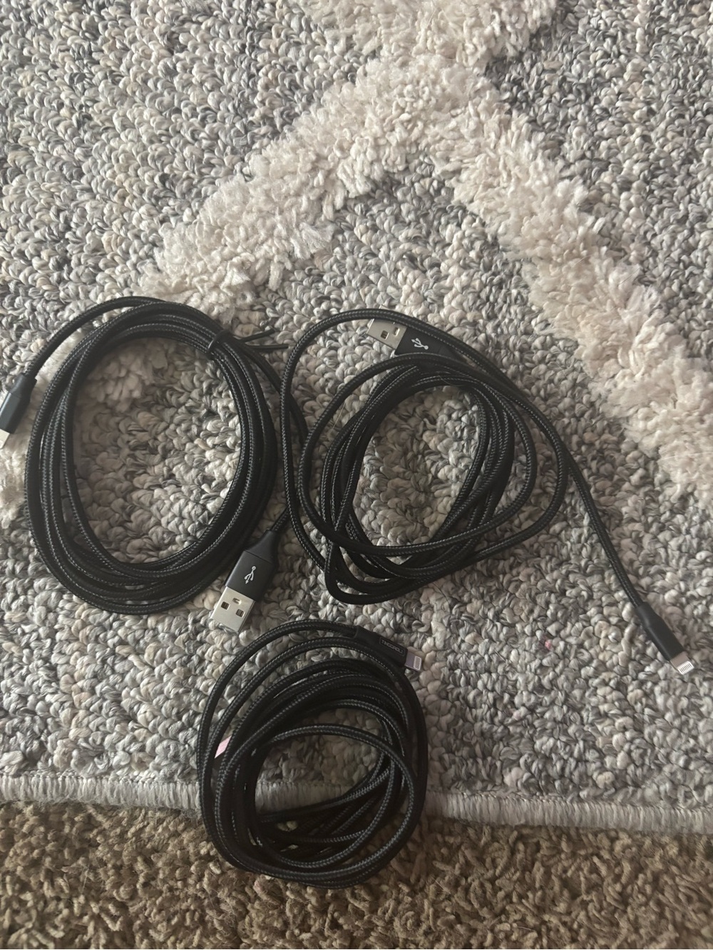 Braided USB Charging Cables - Black